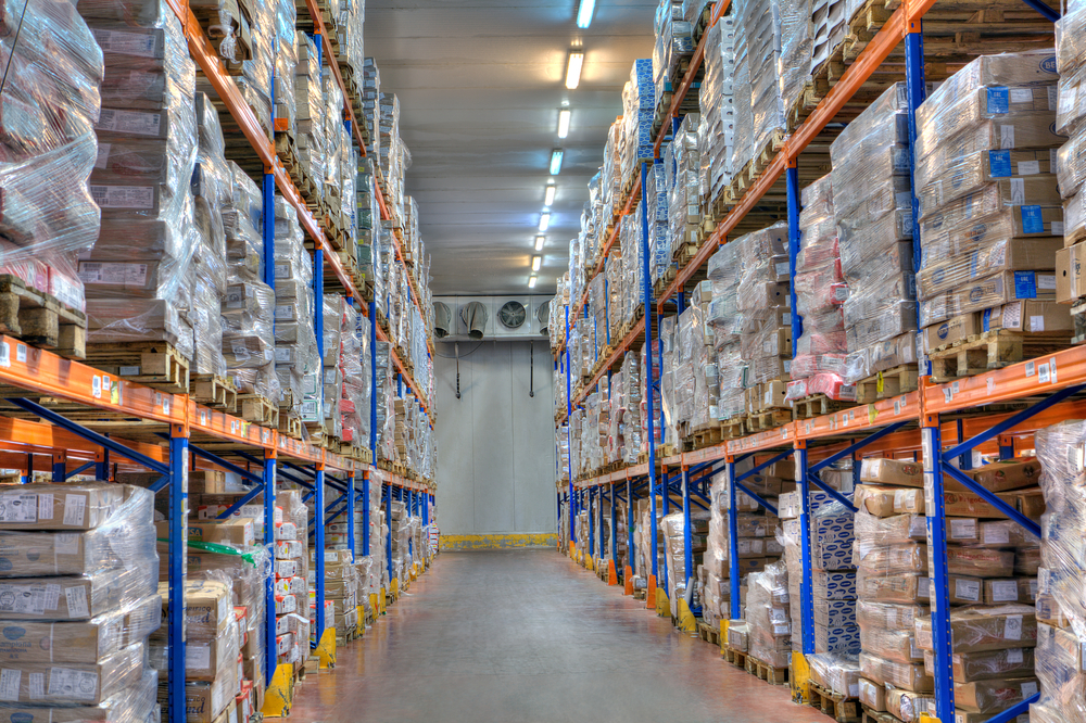 cold storage distribution warehouse interior