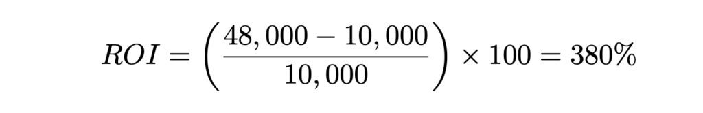 year 2 erp roi calculation formula