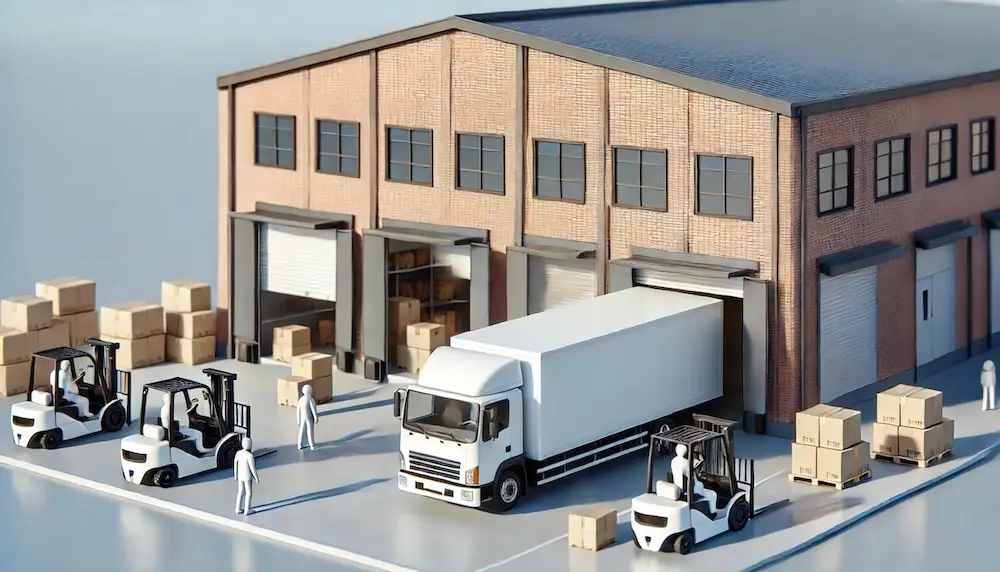 logistics warehouse truck exterior