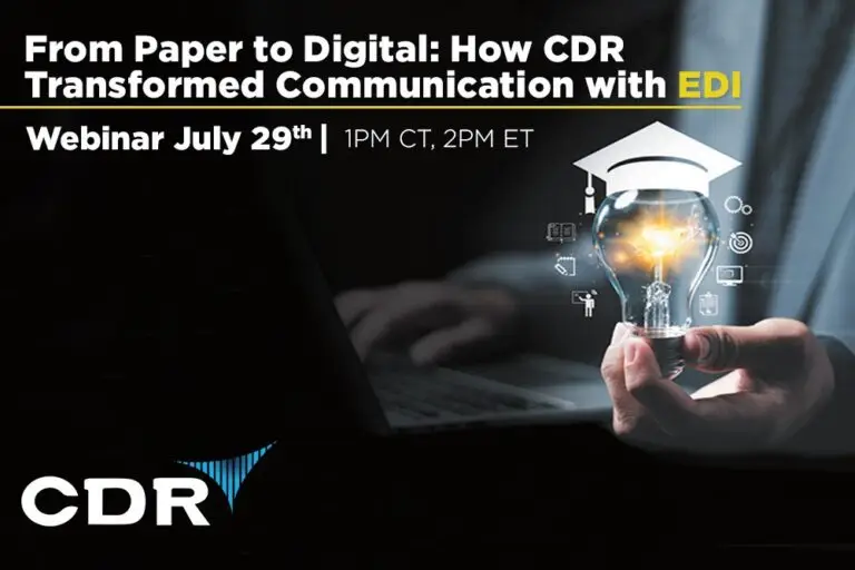 CDR Software EDI for distribution webinar banner