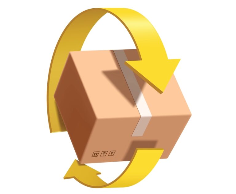 box and arrows depicting reverse logistics returns in distribution