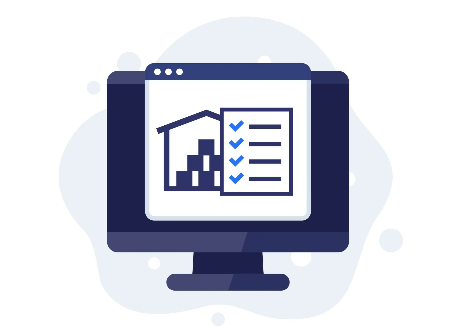 computer showing erp software for optimizing stock levels